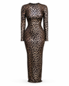 Leopardi long sleeve maxi dress