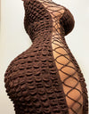 BUBBLE WRAP MAXI DRESS