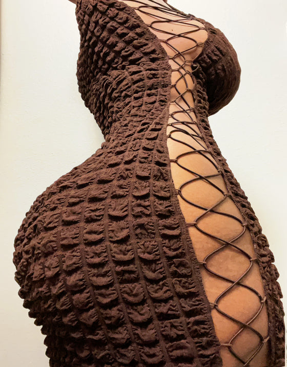 BUBBLE WRAP MAXI DRESS